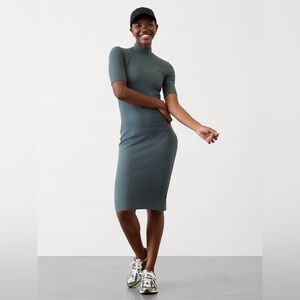 Signature Rib Mock Neck Dress Eden